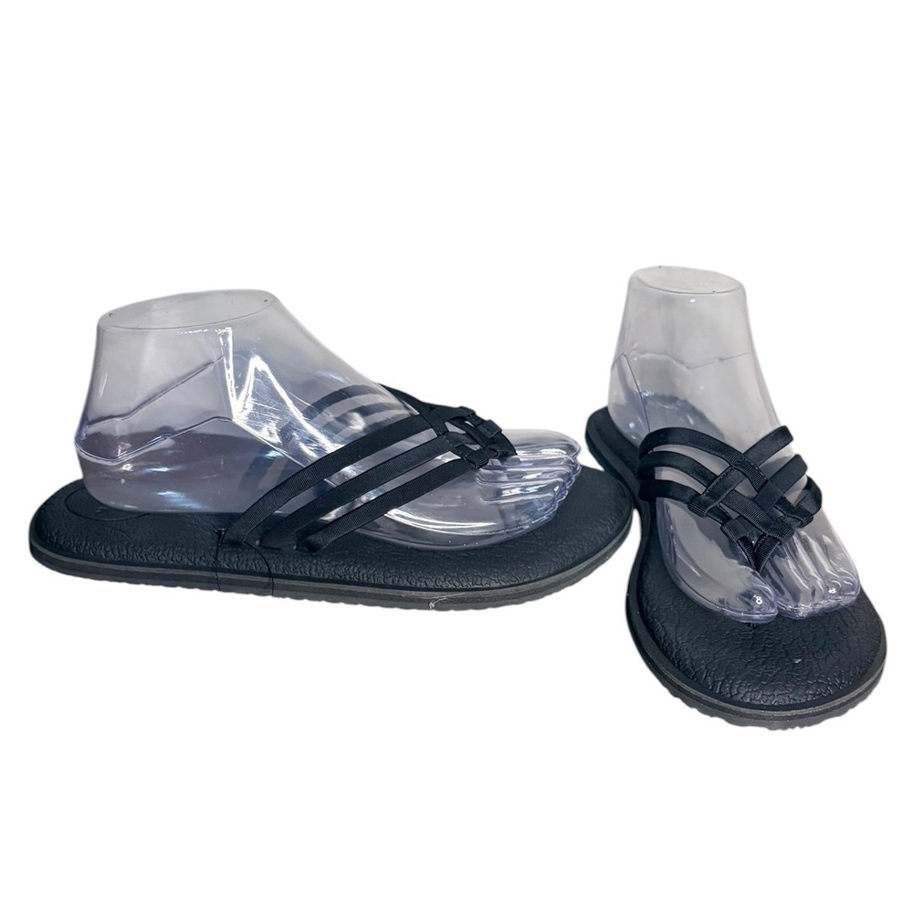 NWOT Sanuk Black Yoga Sling 2 Sandals Yoga Mat Strap Women's Size 8